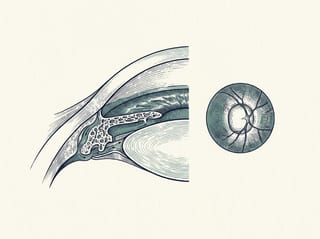 Anatomischer Querschnitt des menschlichen Auges