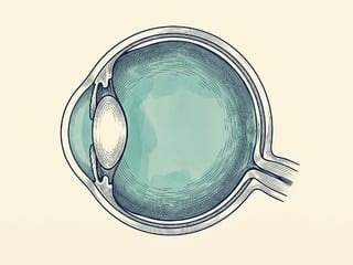 Anatomischer Querschnitt des menschlichen Auges